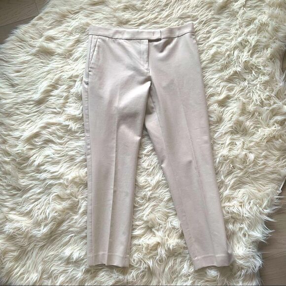 Ann Taylor Cropped Khaki Classic Cotton Blend Pant - Picture 1 of 11
